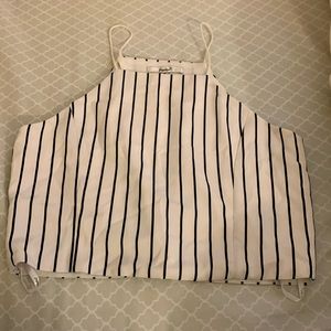 Papaya Cropped Striped Tank - Size S